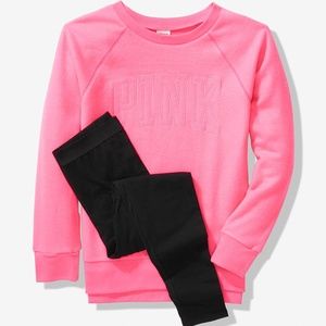 VS PINK LEGGING CREW & COTTON LEGGING GIFT SET